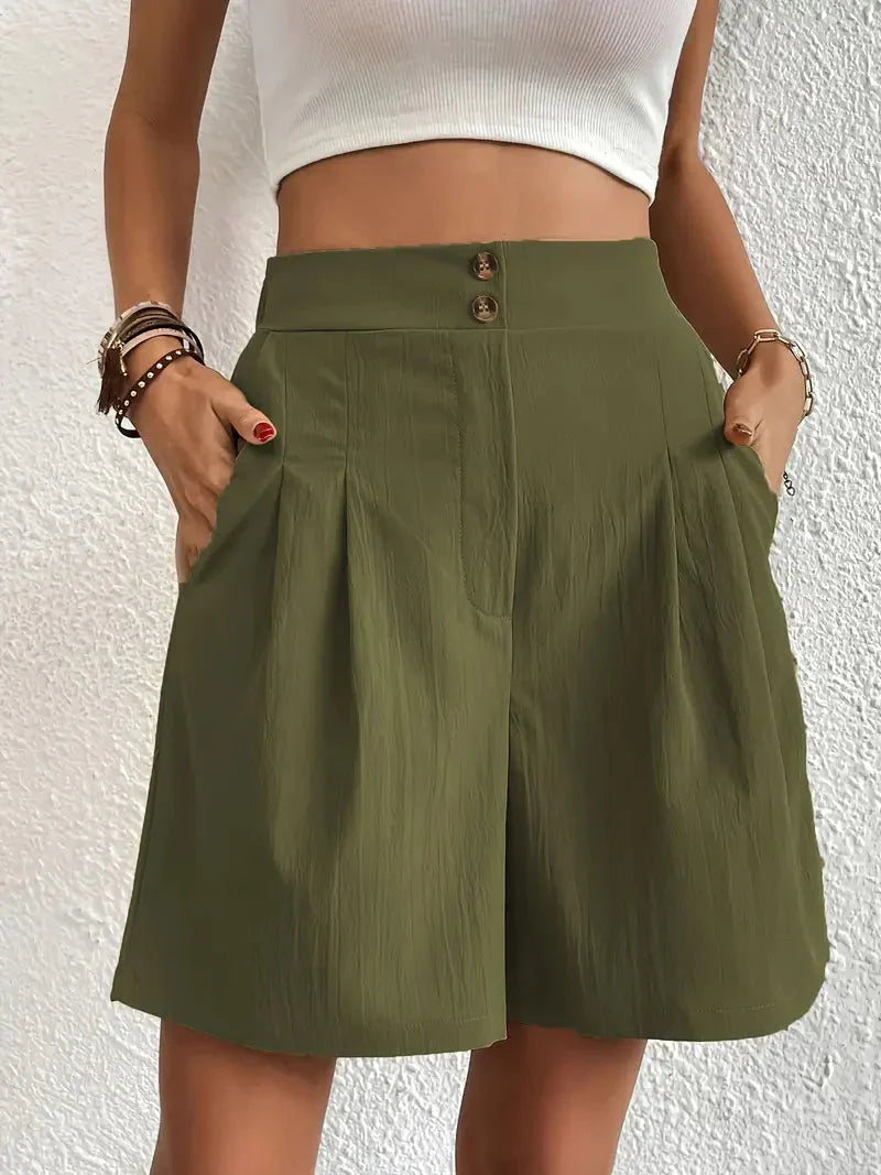 High-waisted shorts for women