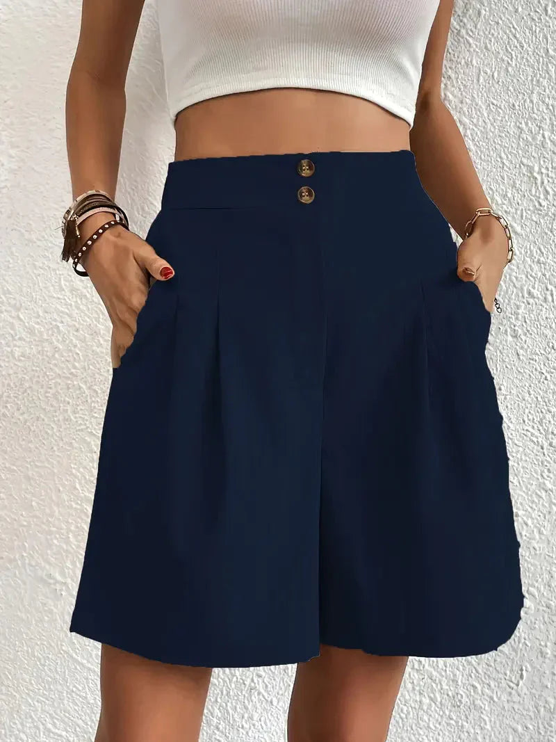 High-waisted shorts for women