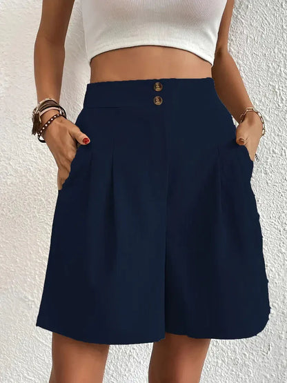 High-waisted shorts for women