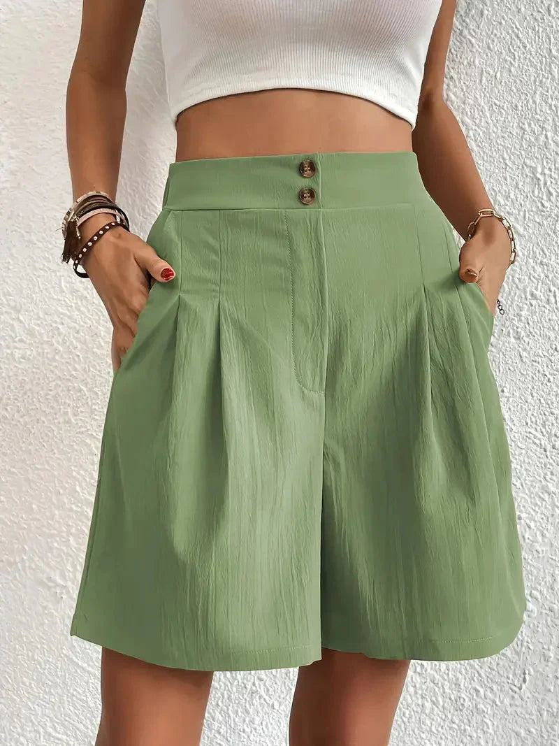 High-waisted shorts for women