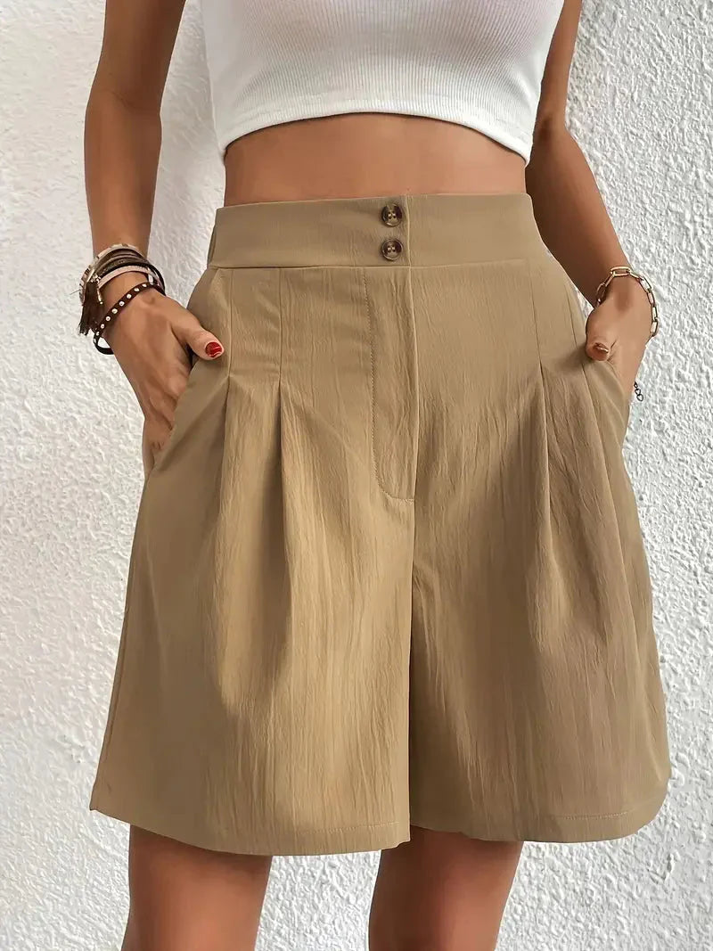 High-waisted shorts for women