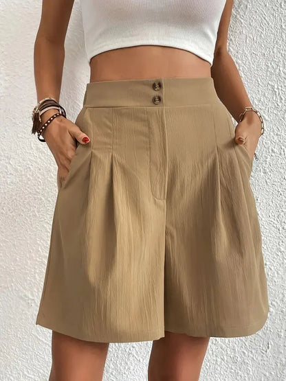 High-waisted shorts for women
