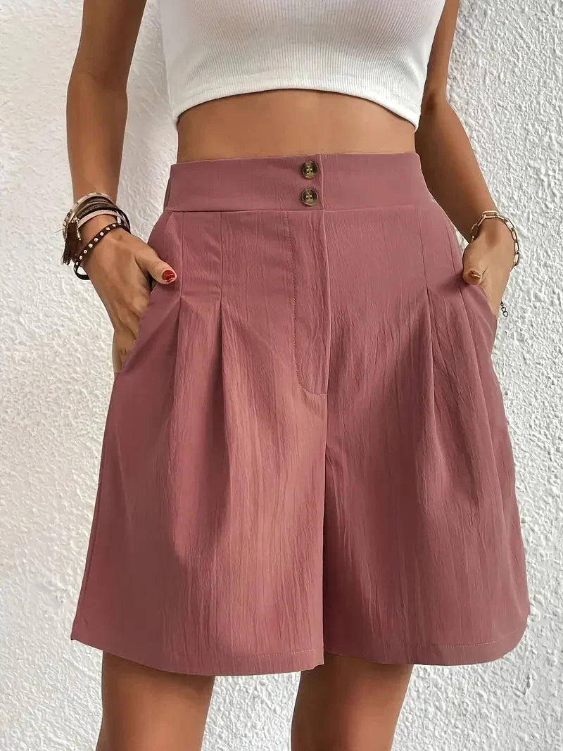 High-waisted shorts for women