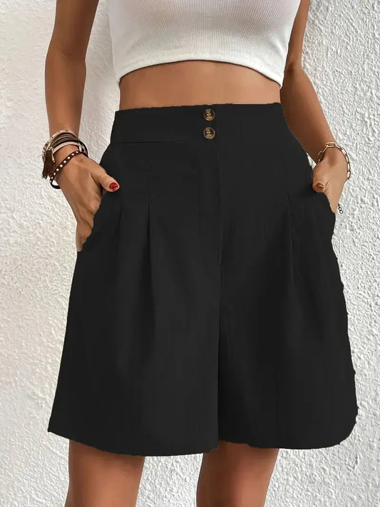 High-waisted shorts for women