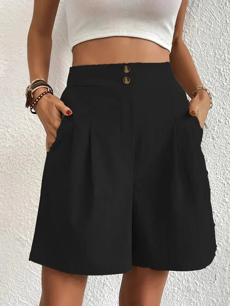 High-waisted shorts for women