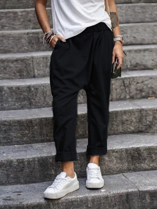 Baggy Cropped Pants for Ladies