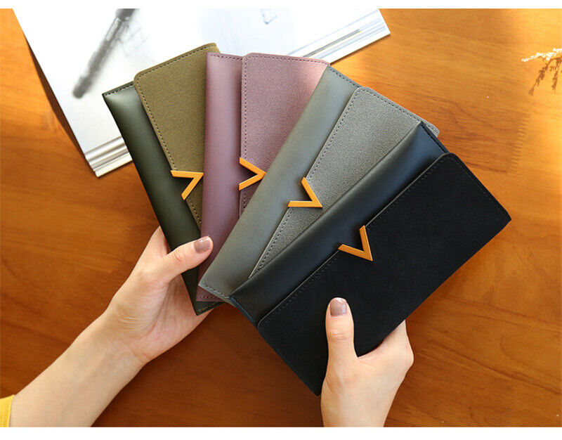 Suede leather wallet | Large and modern-Elly Rose