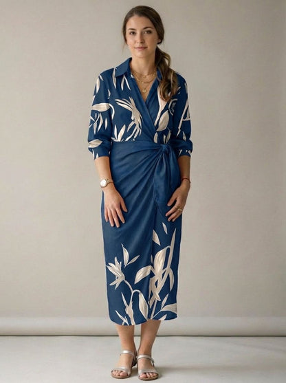 Louisa | Colorful Summer Dress With Wrap & Collar