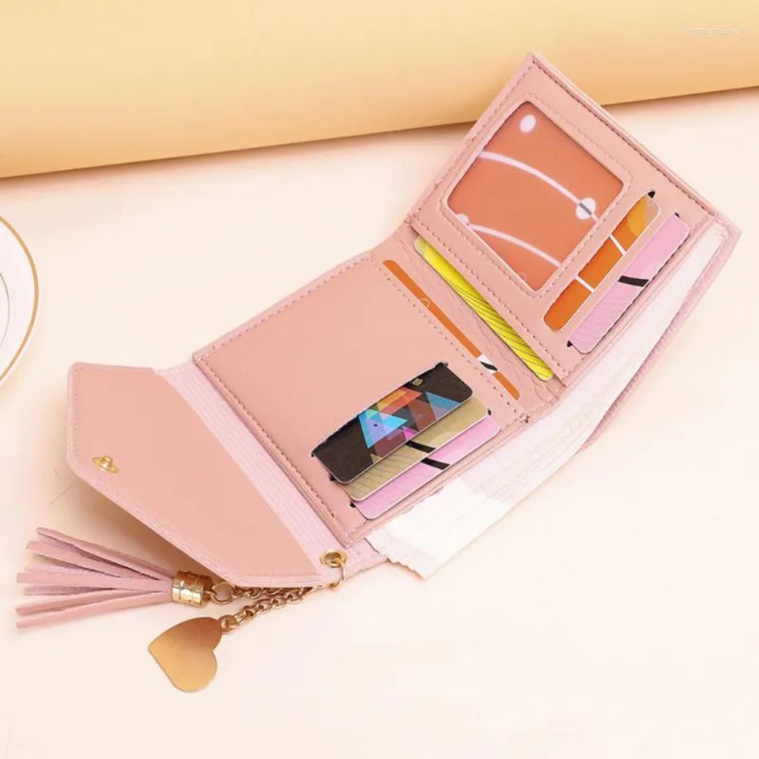 Lila | Mini wallet with tassel pendant | Elegant and compact-Elly Rose