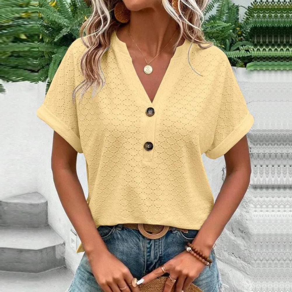 Agnes - Elegant Jacquard Blouse