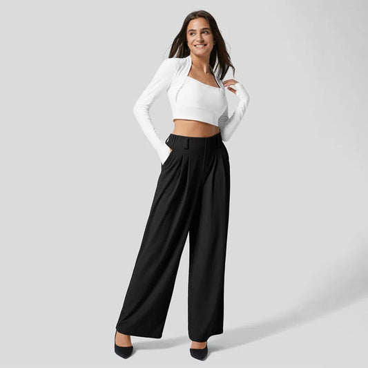 Wide-cut palazzo pants for women