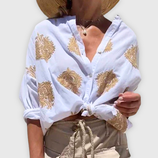 Lightweight elegant ladies blouse Handmade
