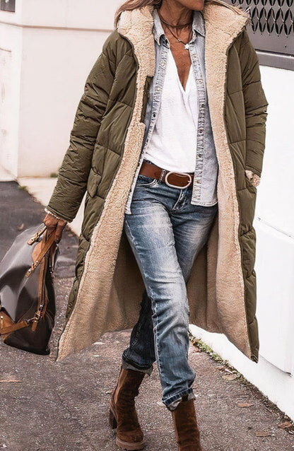 Long reversible fleece jacket - Riny