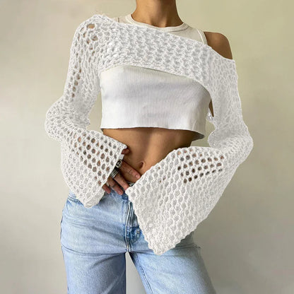 Mesh crop top for women