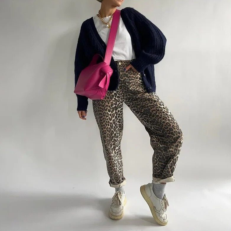 Leopard print pants for women