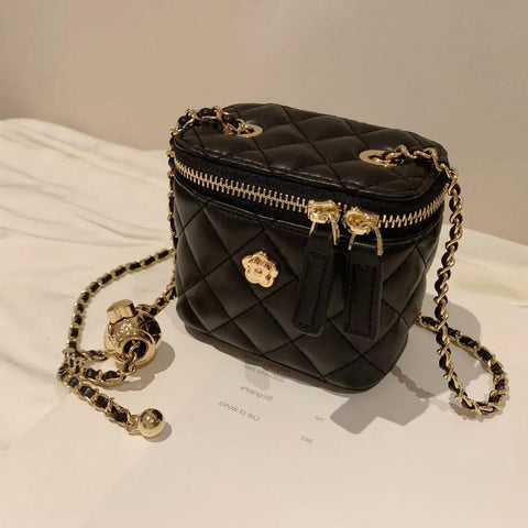 LuxeLynx Camellia Plaid Shoulder Bag