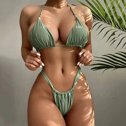 Bikini Set - Triangle Top - Adjustable Straps - Elegant - Perfect for Summer Days