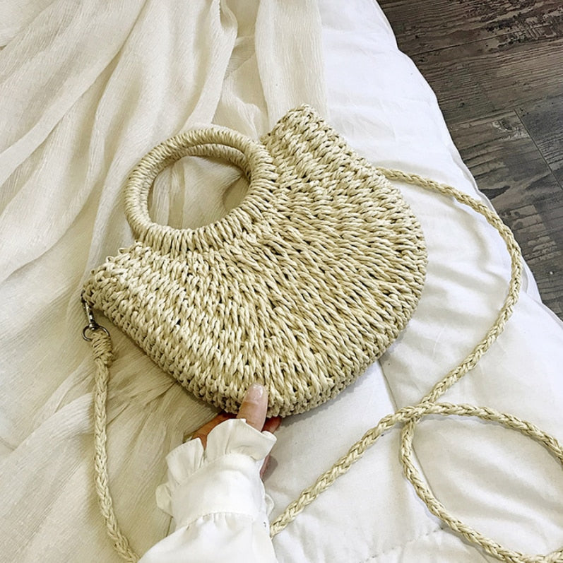 Women's woven handbag - Chic and lightweight-Elly Rose