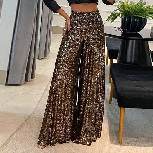 Wide-cut pants for women