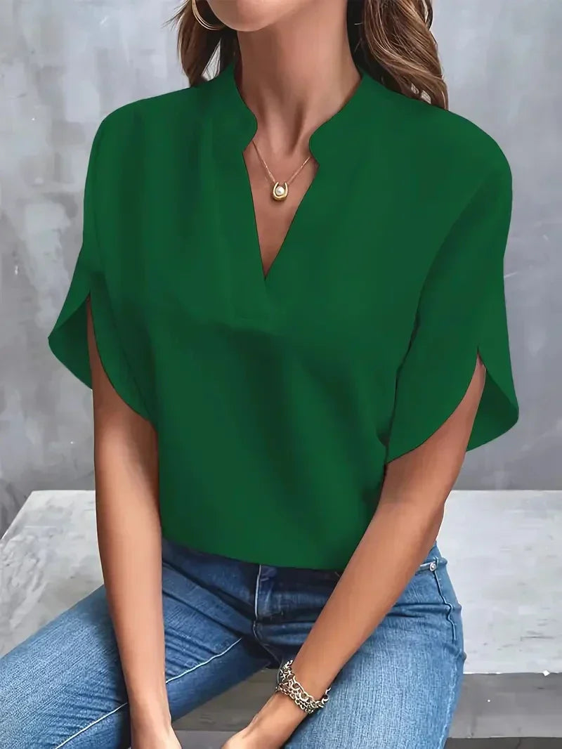 Lis - Femmes de luxe Elegant blouse in silk chiffon
