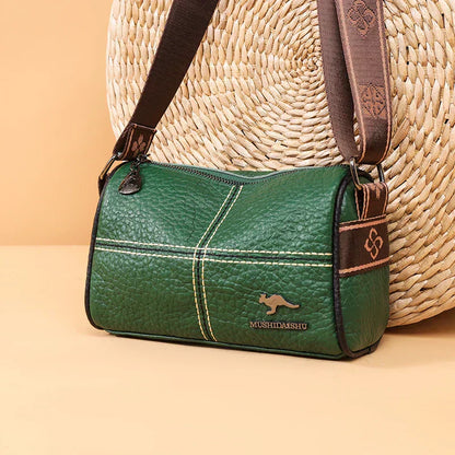 Abigail - Elegant shoulder bag with stone grain pattern-Elly Rose