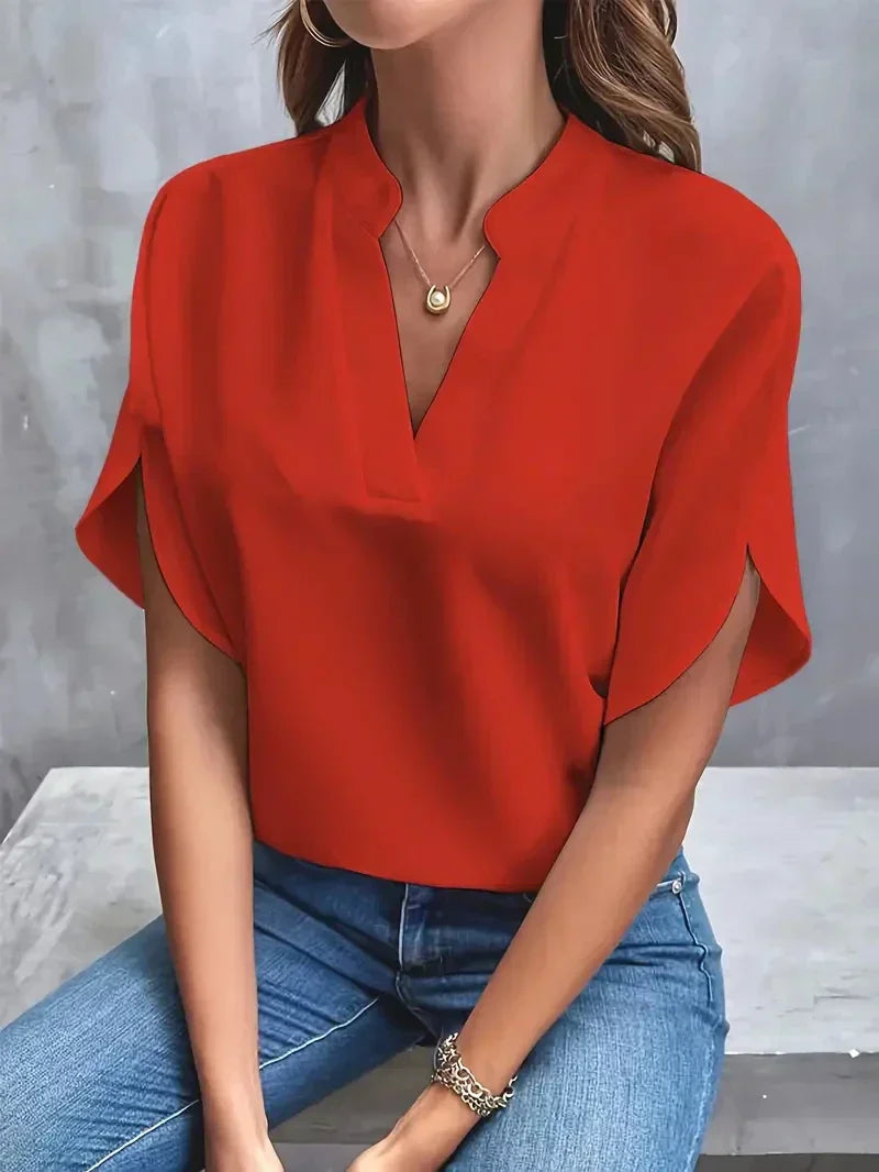 Lis - Femmes de luxe Elegant blouse in silk chiffon