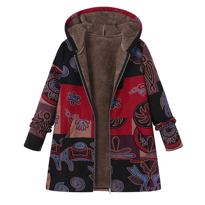 Patterned coat in retro style - Julia
