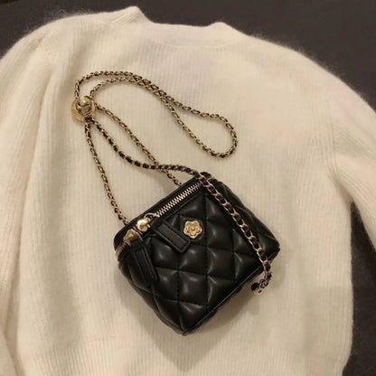 LuxeLynx Camellia Plaid Shoulder Bag-Elly Rose