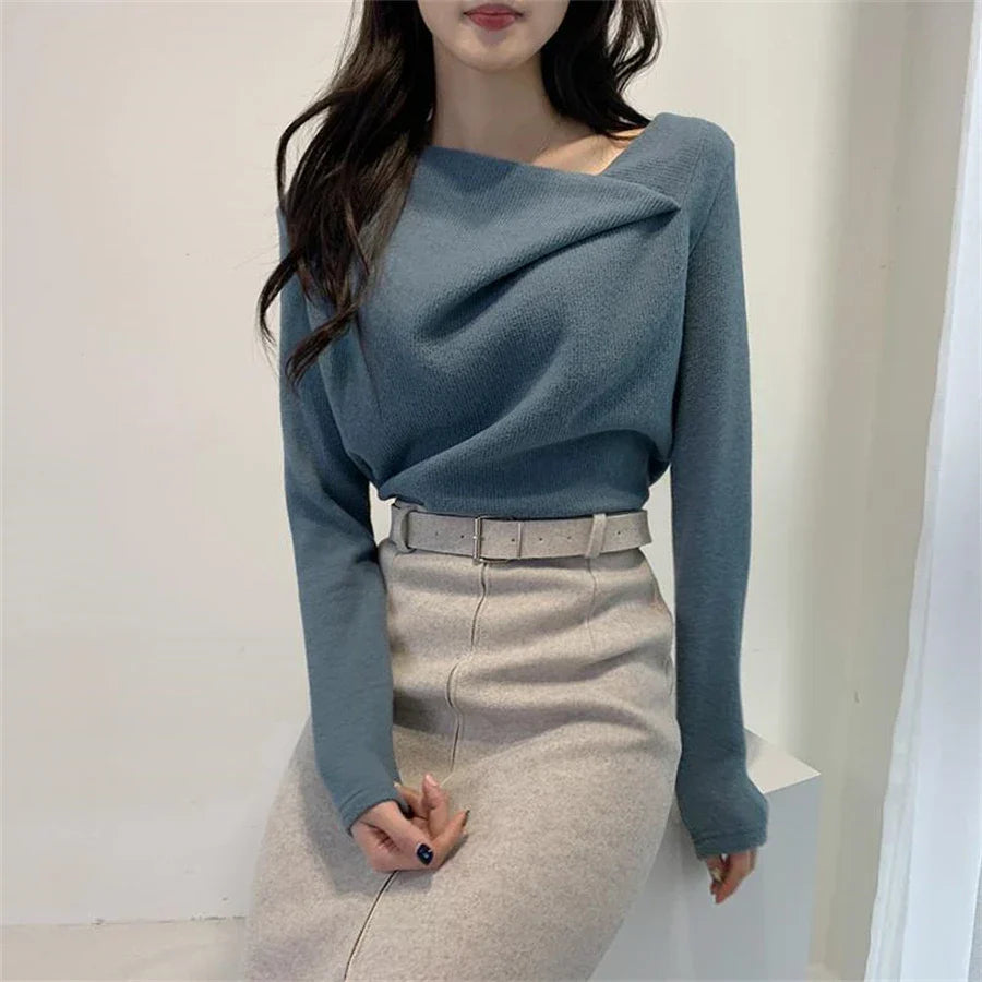 Heather - Ladies velvet sweater
