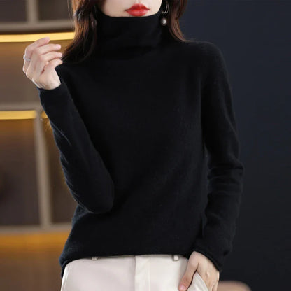 Noimee - Knitted sweater with turtleneck and slim fit for women