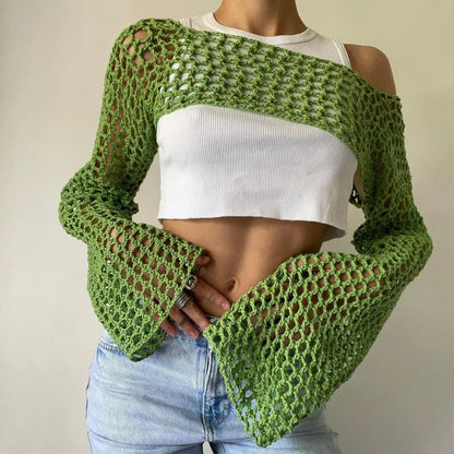 Mesh crop top for women