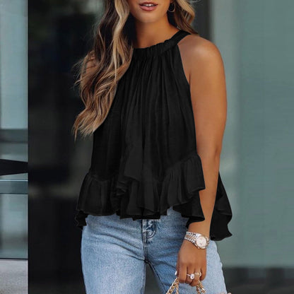 Elegant women's frill top