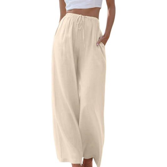 Ea | High-waisted and wide-leg pants