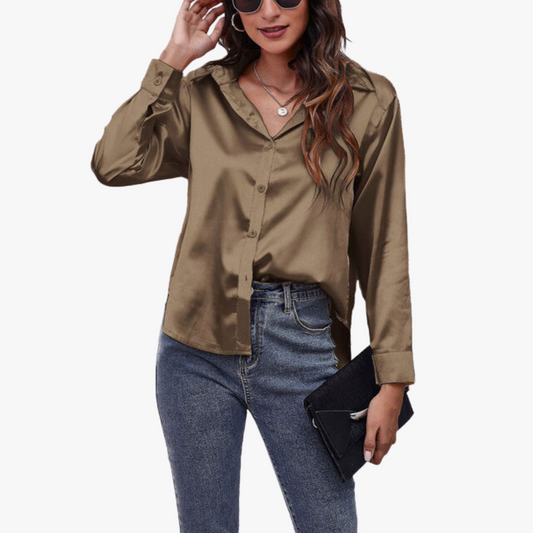 Karin | Silky Long Sleeve Women's Blouse