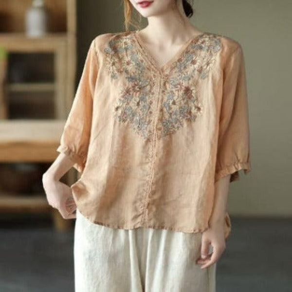 Embroidered ladies' blouse