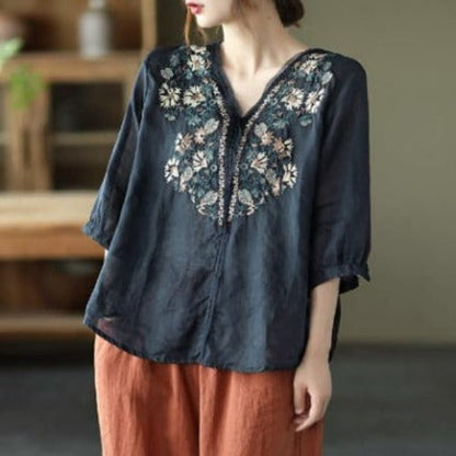 Embroidered ladies' blouse