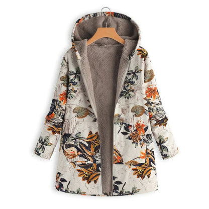 Patterned coat in retro style - Julia