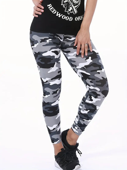 - casual camouflage leggings with high waist