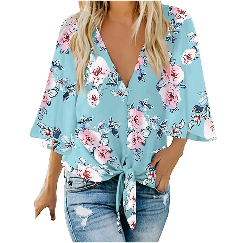 Ruby | Chic Printed Cardigan Blouse