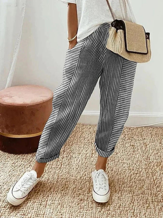 Striped pants for women