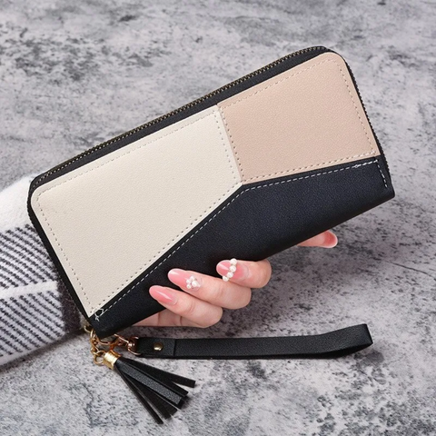 Long geometric wallet | Trendy and practical