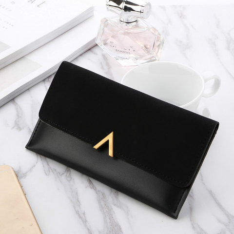 Suede leather wallet | Large and modern