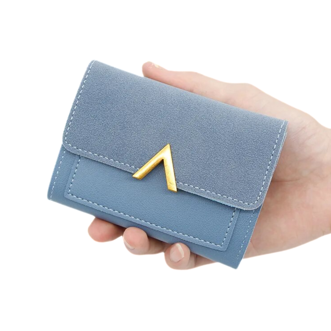 Velvet leather mini wallet | Compact and trendy-Elly Rose