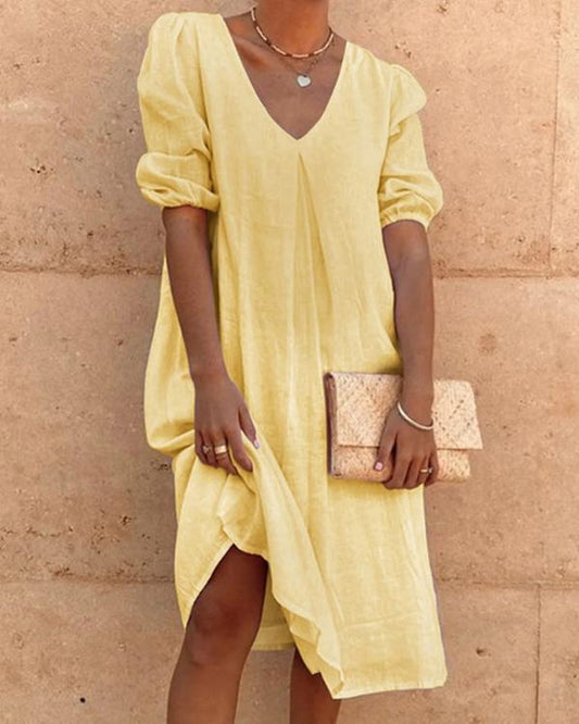 Rhian - Vintage boho dresses with 3/4 sleeves