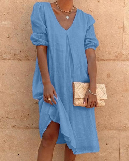 Rhian - Vintage boho dresses with 3/4 sleeves