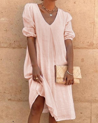 Rhian - Vintage boho dresses with 3/4 sleeves