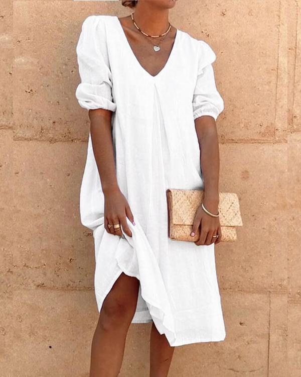 Rhian - Vintage boho dresses with 3/4 sleeves