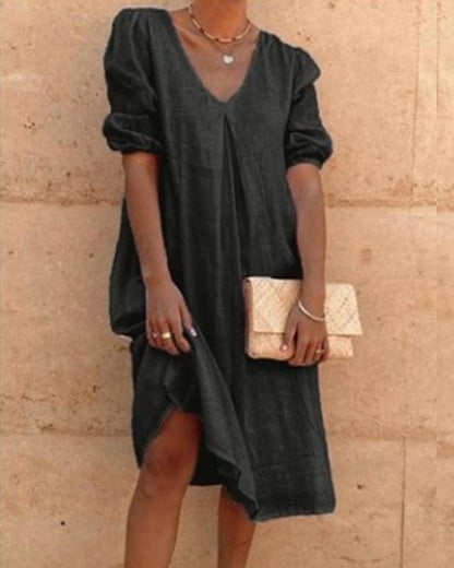 Rhian - Vintage boho dresses with 3/4 sleeves