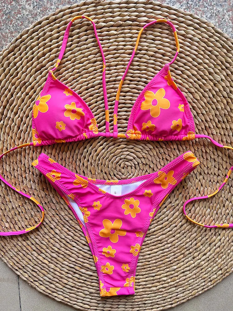 SoSoof - Brazilian bikini with floral print