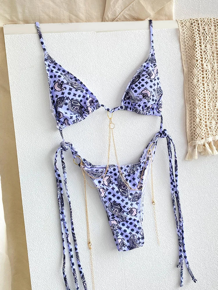 SoSoof - Brazilian bikini with chain detail